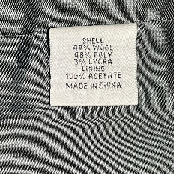 Emanuel Ungaro sz 10 Pinstripe Wool Blazer Gray Career Workwear Office Classic - Picture 7 of 8